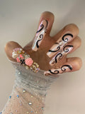 Pearly Pink Charms and Swirls