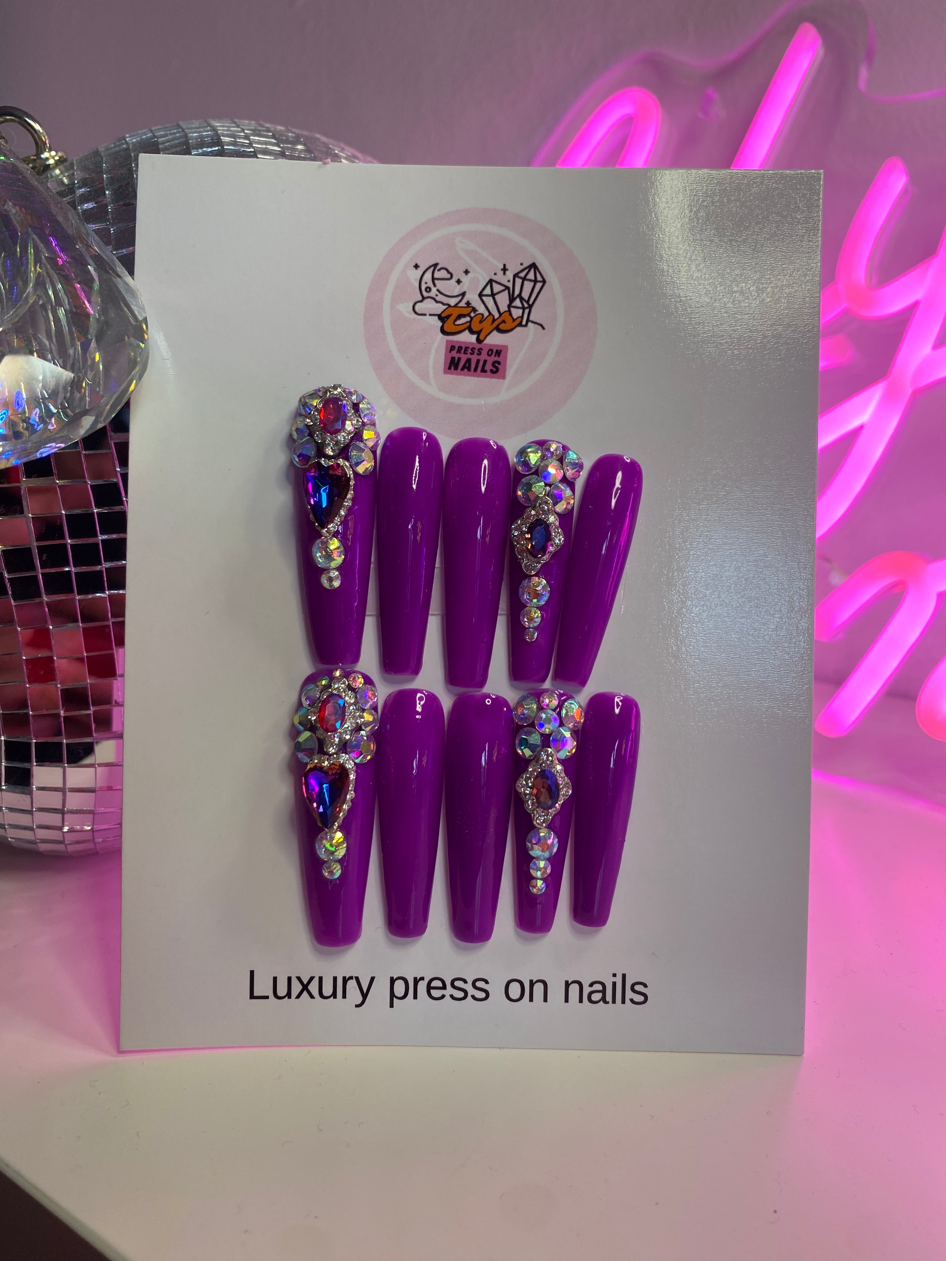 Purple Pink With Crystals
